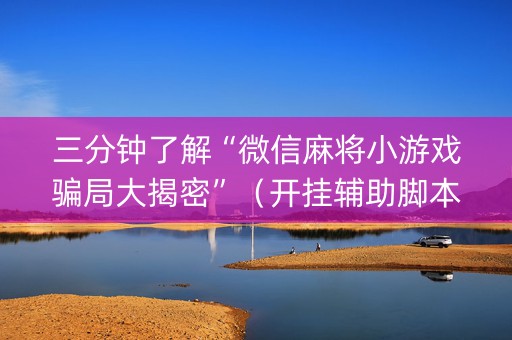 三分钟了解“微信麻将小游戏骗局大揭密”（开挂辅助脚本)