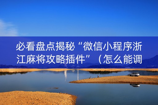 必看盘点揭秘“微信小程序浙江麻将攻略插件”（怎么能调好牌)