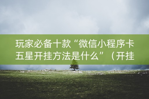 玩家必备十款“微信小程序卡五星开挂方法是什么”（开挂辅助脚本)