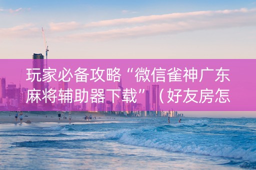 玩家必备攻略“微信雀神广东麻将辅助器下载”（好友房怎么才能赢)