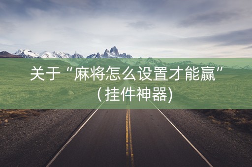 关于“麻将怎么设置才能赢”（挂件神器)