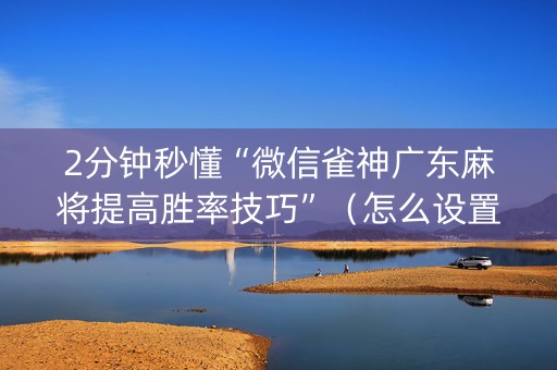 2分钟秒懂“微信雀神广东麻将提高胜率技巧”（怎么设置能有好牌)