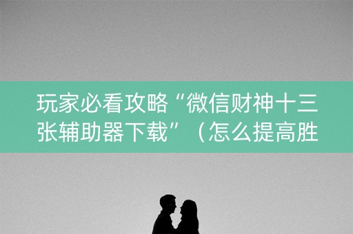 玩家必看攻略“微信财神十三张辅助器下载”（怎么提高胜率)