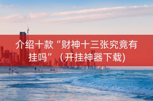 介绍十款“财神十三张究竟有挂吗”（开挂神器下载)