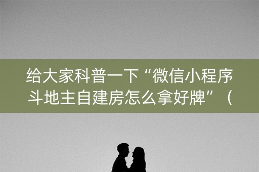 给大家科普一下“微信小程序斗地主自建房怎么拿好牌”（有什么诀窍)