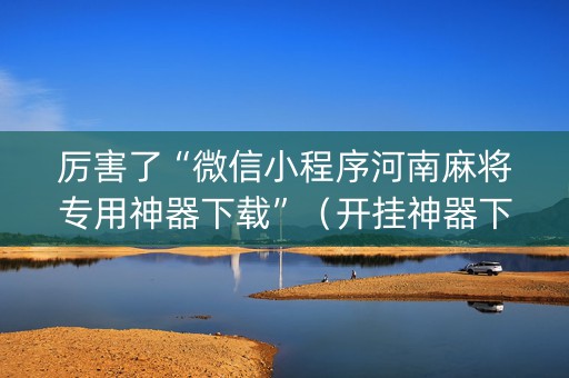 厉害了“微信小程序河南麻将专用神器下载”（开挂神器下载)