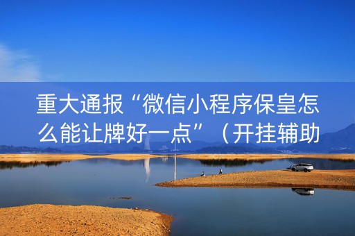 重大通报“微信小程序保皇怎么能让牌好一点”（开挂辅助器插件)
