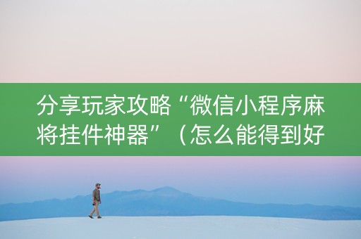分享玩家攻略“微信小程序麻将挂件神器”（怎么能得到好牌)