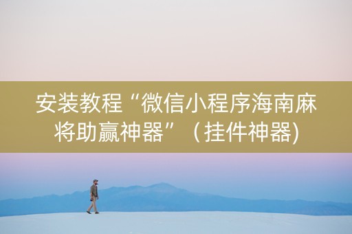 安装教程“微信小程序海南麻将助赢神器”（挂件神器)