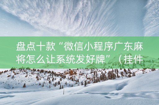 盘点十款“微信小程序广东麻将怎么让系统发好牌”（挂件神器)