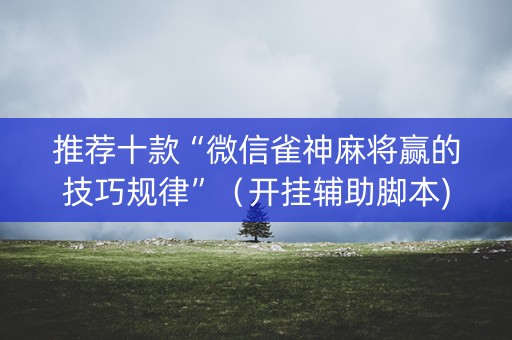 推荐十款“微信雀神麻将赢的技巧规律”（开挂辅助脚本)