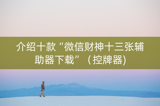 介绍十款“微信财神十三张辅助器下载”（控牌器)