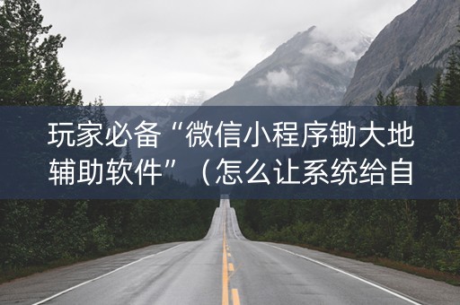 玩家必备“微信小程序锄大地辅助软件”（怎么让系统给自己好牌)