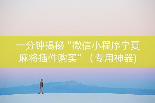 一分钟揭秘“微信小程序宁夏麻将插件购买”（专用神器)