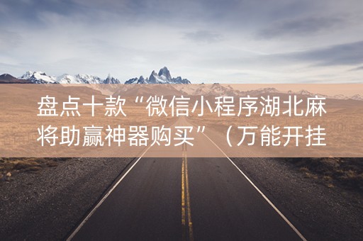 盘点十款“微信小程序湖北麻将助赢神器购买”（万能开挂器)