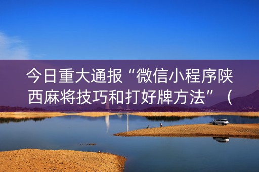 今日重大通报“微信小程序陕西麻将技巧和打好牌方法”（确实有插件吗)