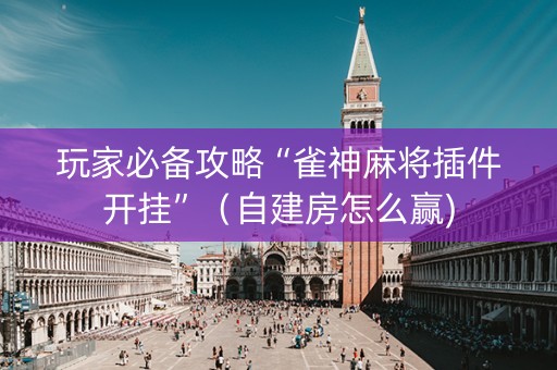 玩家必备攻略“雀神麻将插件开挂”（自建房怎么赢)