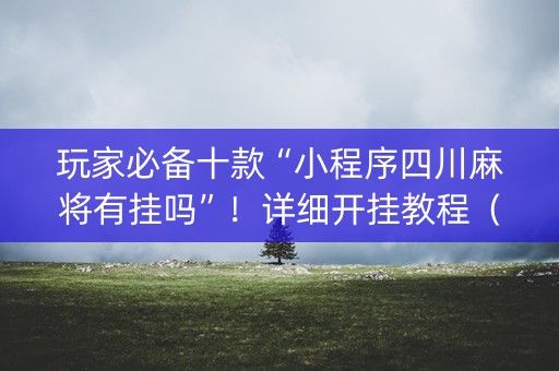 玩家必备十款“小程序四川麻将有挂吗”！详细开挂教程（确实真的有挂)-知乎