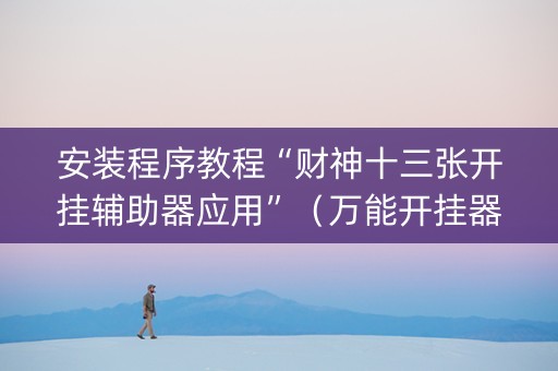 安装程序教程“财神十三张开挂辅助器应用”（万能开挂器)