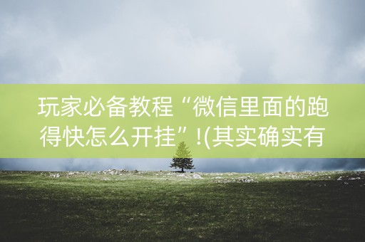 玩家必备教程“微信里面的跑得快怎么开挂”!(其实确实有挂)-知乎