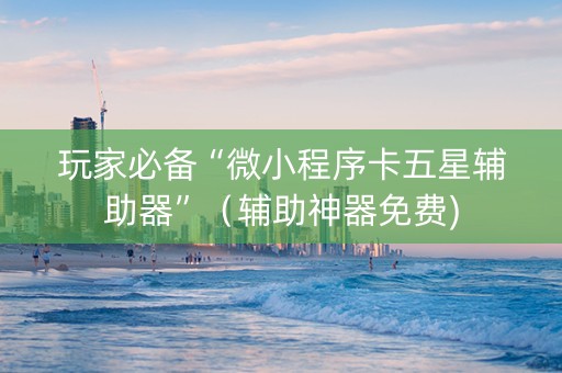 玩家必备“微小程序卡五星辅助器”（辅助神器免费)