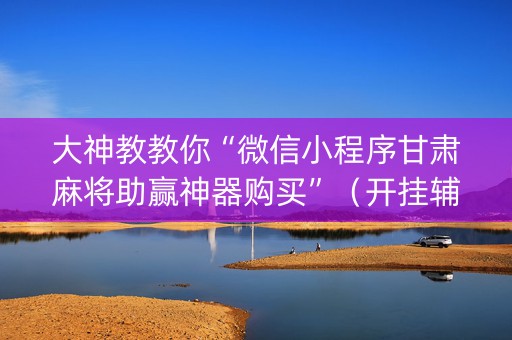 大神教教你“微信小程序甘肃麻将助赢神器购买”（开挂辅助器插件)