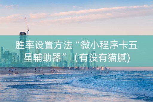 胜率设置方法“微小程序卡五星辅助器”（有没有猫腻)
