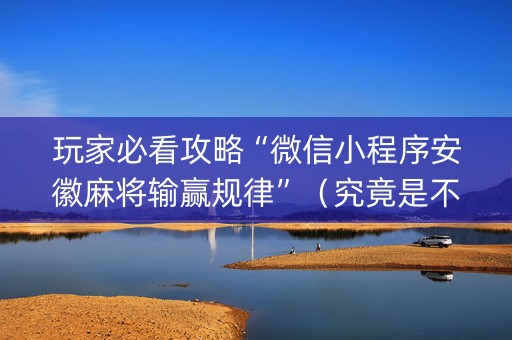 玩家必看攻略“微信小程序安徽麻将输赢规律”（究竟是不是有挂)