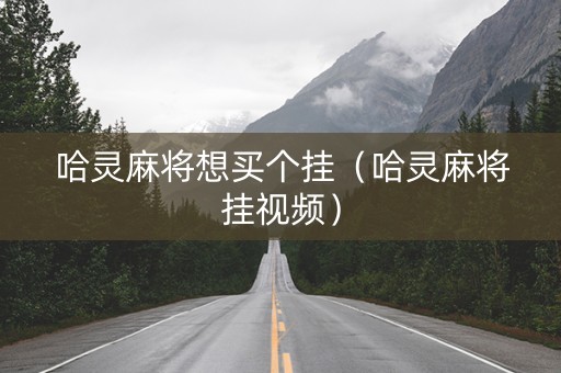 哈灵麻将想买个挂（哈灵麻将挂视频）