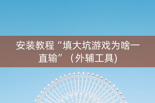 安装教程“填大坑游戏为啥一直输”（外辅工具)