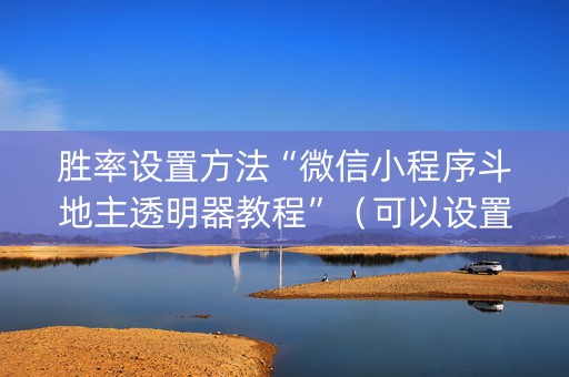 胜率设置方法“微信小程序斗地主透明器教程”（可以设置输赢吗)