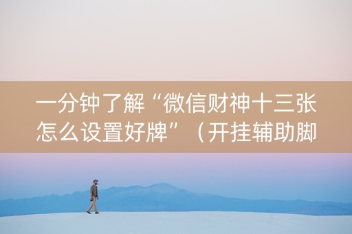 一分钟了解“微信财神十三张怎么设置好牌”（开挂辅助脚本)