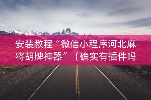 安装教程“微信小程序河北麻将胡牌神器”（确实有插件吗)