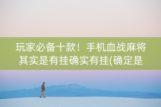 玩家必备十款！手机血战麻将其实是有挂确实有挂(确定是有挂)
