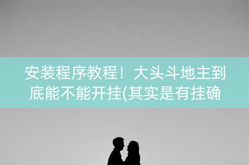 安装程序教程！大头斗地主到底能不能开挂(其实是有挂确实有挂)