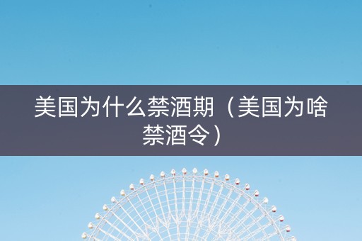详细阅读:美国为什么禁酒期(美国为啥禁酒令) 美国为什么禁酒期(美国为啥禁酒令)
