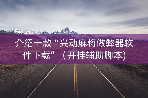 介绍十款“兴动麻将做弊器软件下载”（开挂辅助脚本)