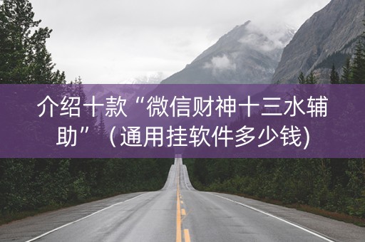 介绍十款“微信财神十三水辅助”（通用挂软件多少钱)