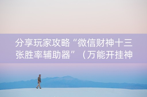 分享玩家攻略“微信财神十三张胜率辅助器”（万能开挂神器)