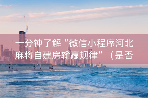 一分钟了解“微信小程序河北麻将自建房输赢规律”（是否能开挂)