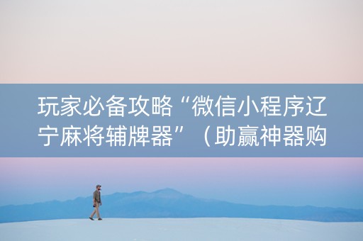 玩家必备攻略“微信小程序辽宁麻将辅牌器”（助赢神器购买)