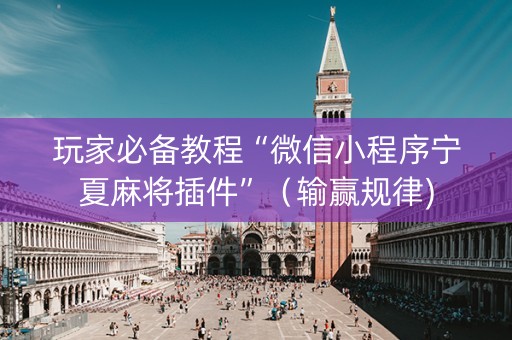 玩家必备教程“微信小程序宁夏麻将插件”（输赢规律)