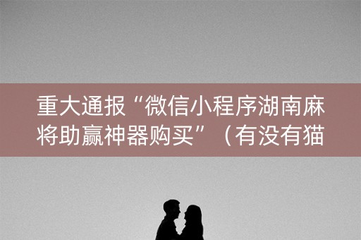 重大通报“微信小程序湖南麻将助赢神器购买”（有没有猫腻)