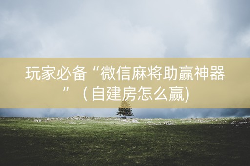 玩家必备“微信麻将助赢神器”（自建房怎么赢)