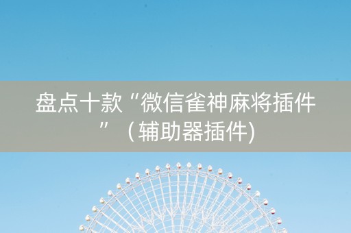 盘点十款“微信雀神麻将插件”（辅助器插件)
