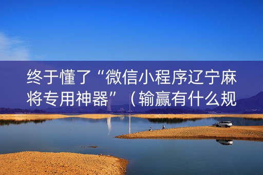终于懂了“微信小程序辽宁麻将专用神器”（输赢有什么规律)