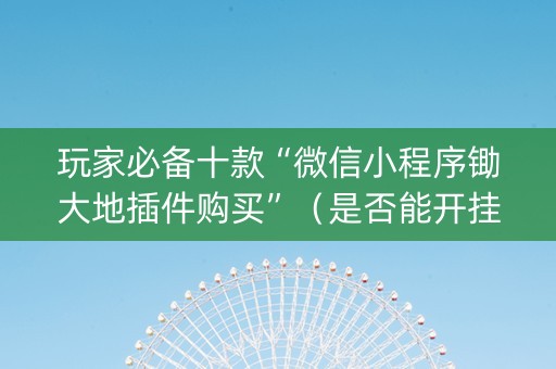 玩家必备十款“微信小程序锄大地插件购买”（是否能开挂)
