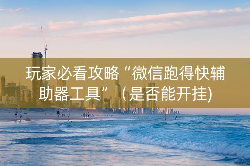 玩家必看攻略“微信跑得快辅助器工具”（是否能开挂)