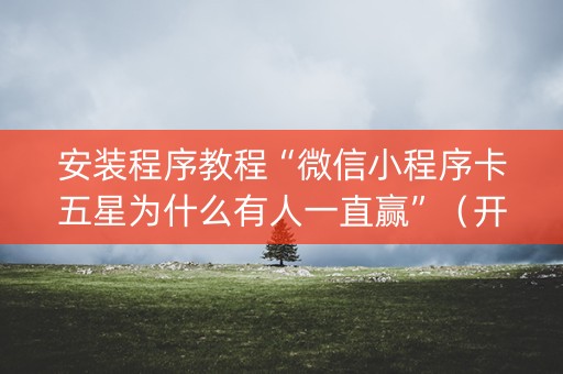 安装程序教程“微信小程序卡五星为什么有人一直赢”（开挂辅助脚本)