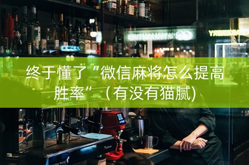 终于懂了“微信麻将怎么提高胜率”（有没有猫腻)